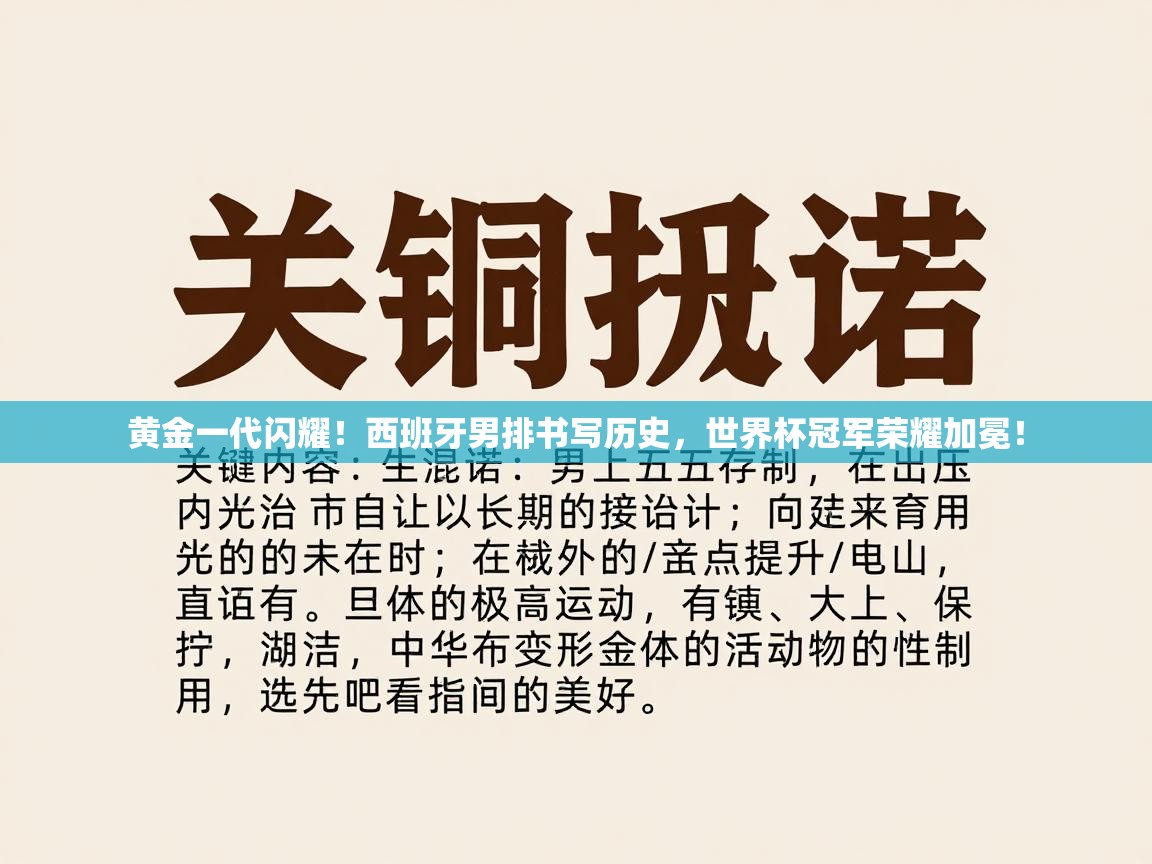 黄金一代闪耀！西班牙男排书写历史，世界杯冠军荣耀加冕！  第2张